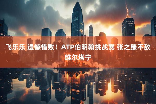 飞乐乐 遗憾惜败！ATP伯明翰挑战赛 张之臻不敌维尔塔宁